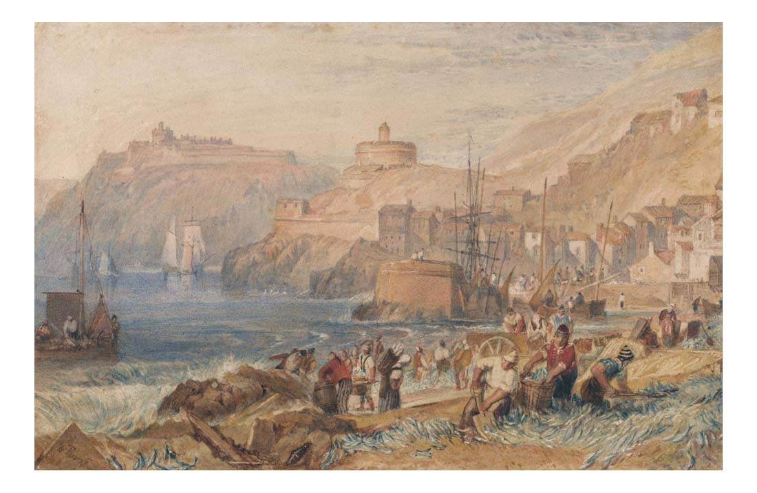 St. Mawes, Cornwall, 1823 by John Mallord William Turner RA, 12x8"(A4) Poster