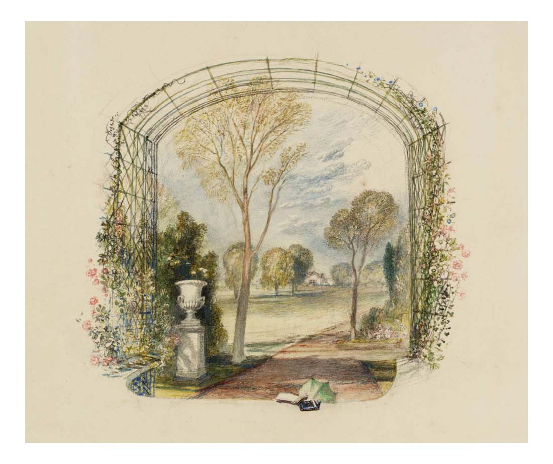 St Anne's Hill, II (In the Garden), for Rogers's 'Poems', 1830-32 by John Mallord William Turner RA, 12x8"(A4) Poster