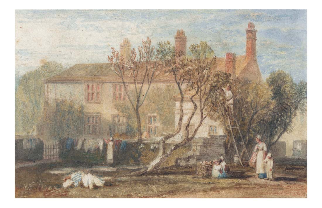 Steeton Manor House, Near Farnley, 1815-18 by John Mallord William Turner RA, 12x8"(A4) Poster