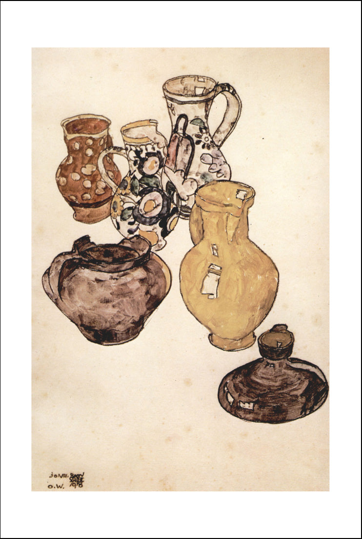 Steingutgeschirr by Egon Schiele, 12x8" (A4) Poster Print