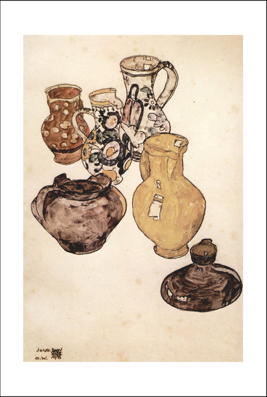 Steingutgeschirr by Egon Schiele, 12x8" (A4) Poster Print