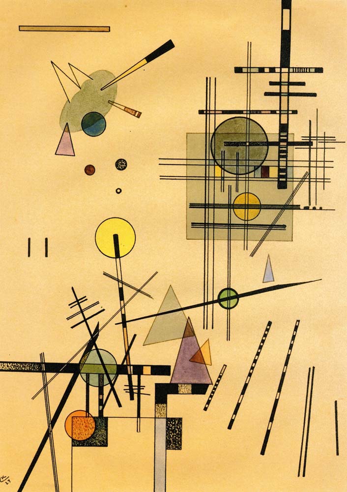 Strings - Wassily Kandinsky -1924 by Wassily Kandinsky, 12x8"(A4) Poster Print
