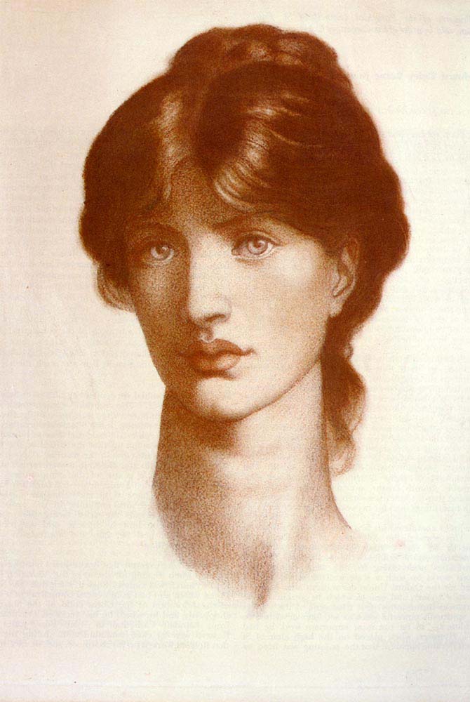 For A Vision Of Fiammetta by Dante Gabriel Rossetti, English Pre-Raphaelite Painter,16x12"(A3) Poster Print
