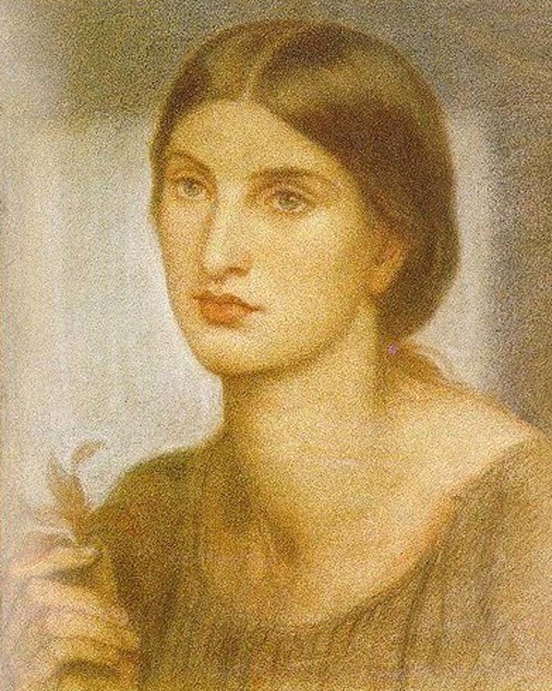 a Girl, 1867 by Dante Gabriel Rossetti, English Pre-Raphaelite Painter,16x12"(A3) Poster Print