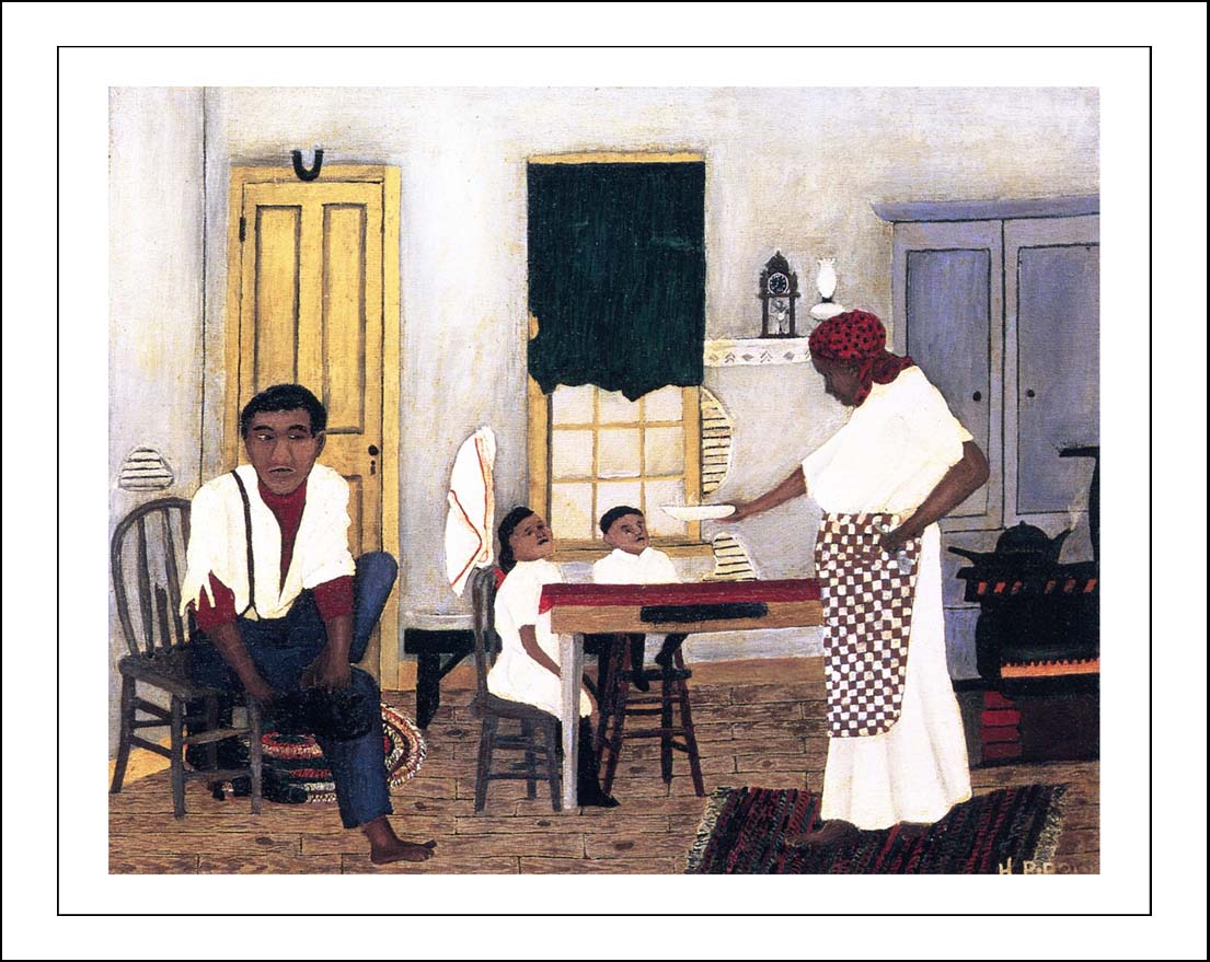 Sunday Morning Breakfast 1943 by Horace Pippin, Classic African American artwork, 16x12" (A3) Poster Print