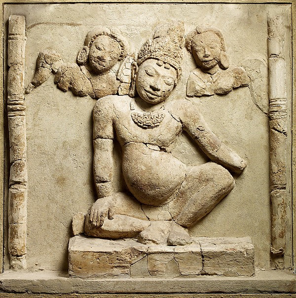 Relief Depicting Kubera Seated in Royal Ease late 7th–8th cent,16x12"(A3)Poster