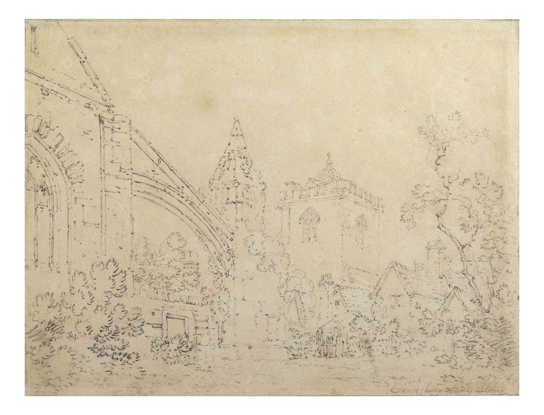 Tewkesbury Abbey, 1794 by John Mallord William Turner RA, 12x8"(A4) Poster