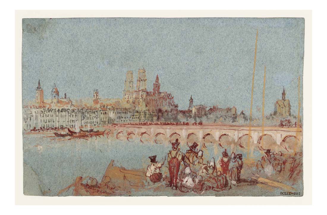 The Bridge and Cathedral at Orleans, 1826-28 by John Mallord William Turner RA