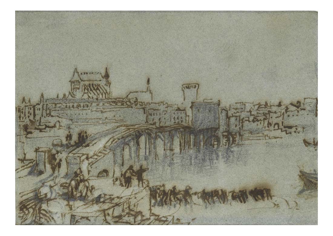 The Bridge at Vernon by John Mallord William Turner RA