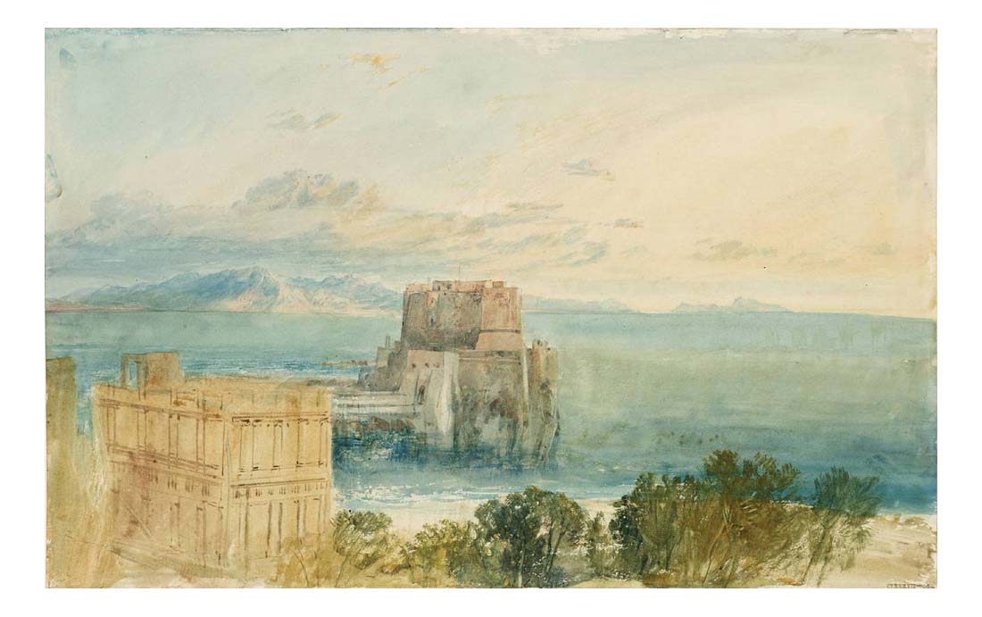 The Castel dell'Ovo, Naples, with Capri in the Distance, 1819 by John Mallord William Turner RA
