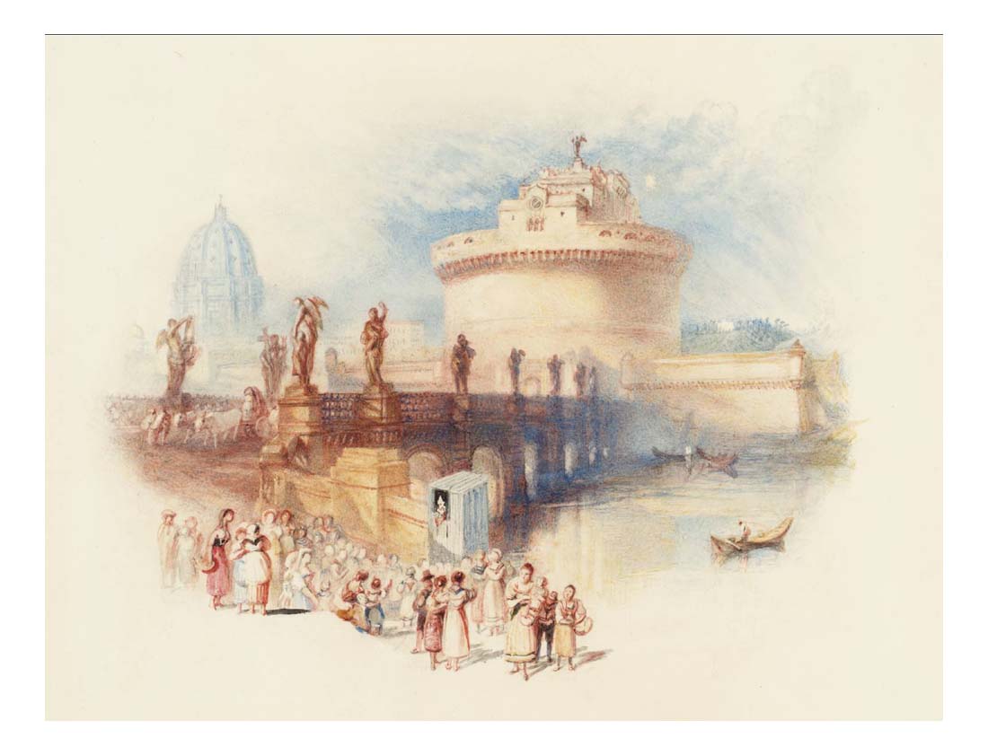 The Castle of St Angelo, 1832 by John Mallord William Turner RA, 12x8"(A4) Poster