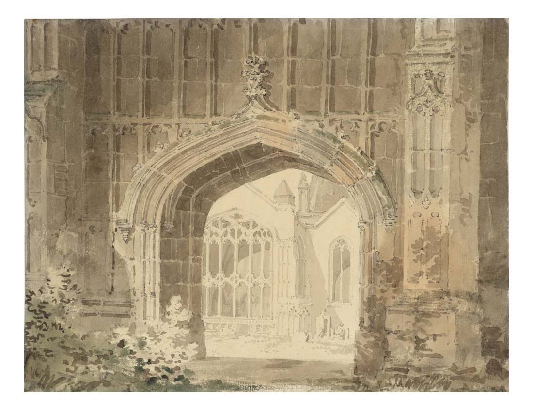 The Church of St Lawrence, Evesham, Seen through the Arch of the Bell Tower, 1793 by John Mallord William Turner RA, 12x8"(A4) Poster