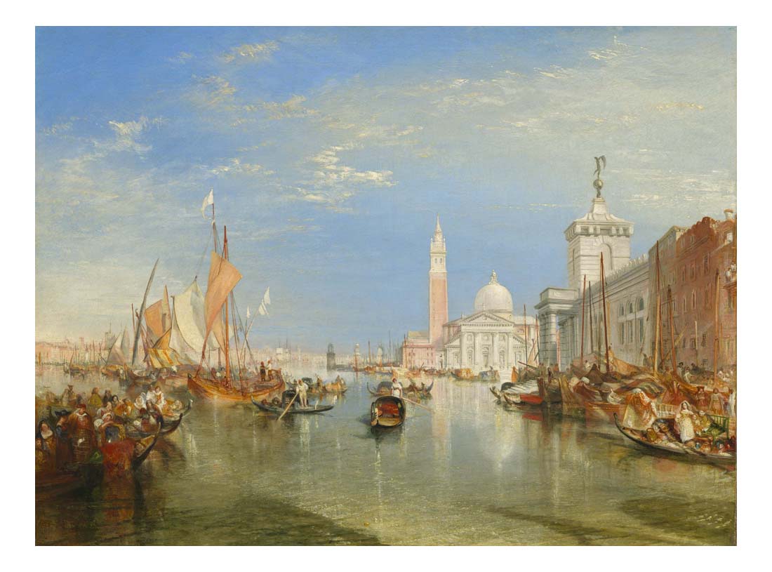 The Dogana and Santa Maria della Salute, Venice, 1843 by John Mallord William Turner RA, 12x8"(A4) Poster