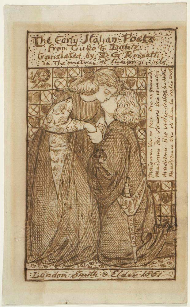 The Early Italian Poets ( for titlepage), 1861 by Dante Gabriel Rossetti, English Pre-Raphaelite Painter,12x8"(A4) Poster Print