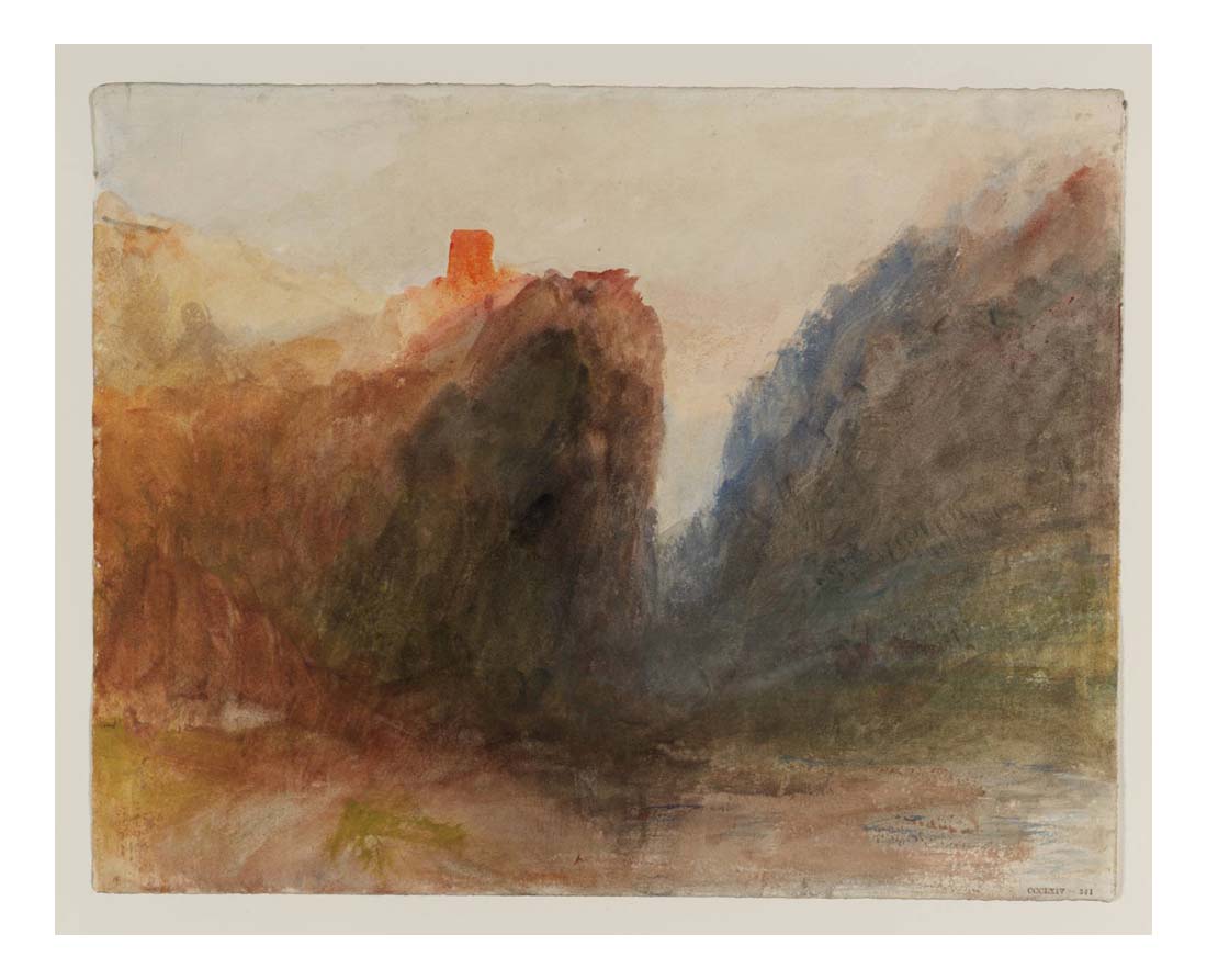 The Entrance to the Via Mala, 1843 by John Mallord William Turner RA, 12x8"(A4) Poster