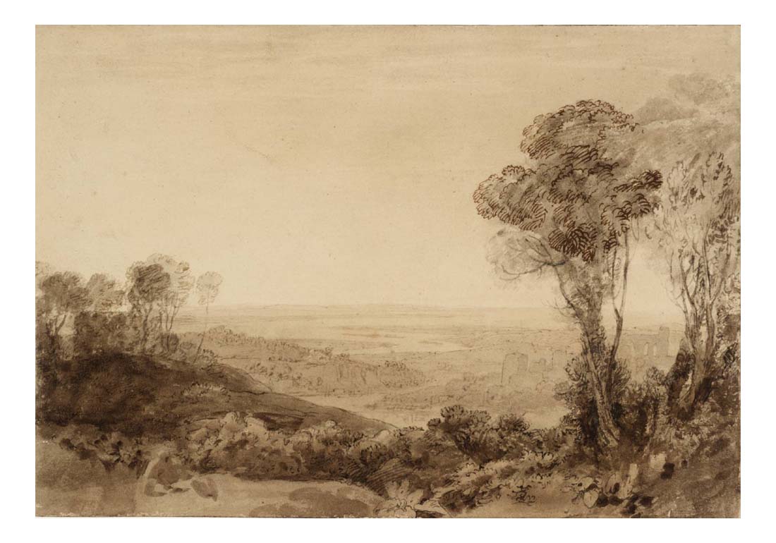 The Junction of the Severn and the Wye, 1806 by John Mallord William Turner RA, 12x8"(A4) Poster