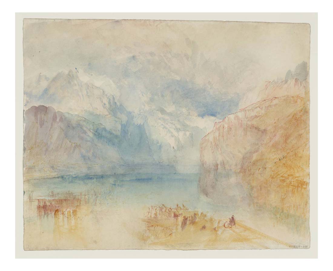 The Lake of Lucerne from Fluelen, 1843-45 by John Mallord William Turner RA, 12x8"(A4) Poster