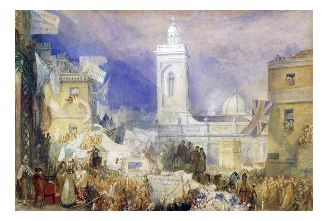 The Northampton Election, 6 December 1830, 1831 by John Mallord William Turner RA, 12x8"(A4) Poster