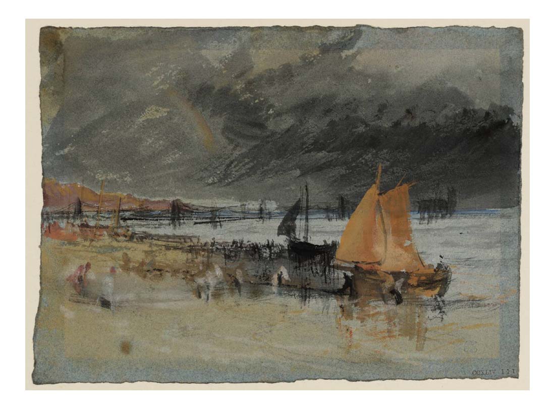 The Old Chain Pier, Brighton, from the West, 1827 by John Mallord William Turner RA