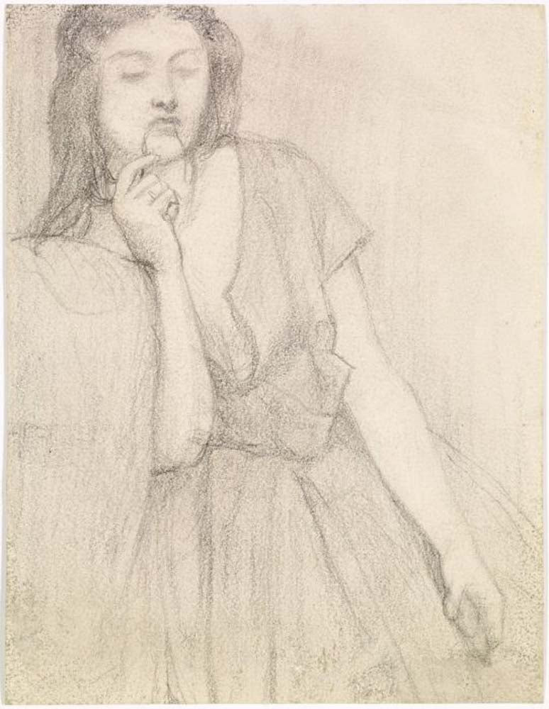 The Return of Tibullus to Delia ca1851 by Dante Gabriel Rossetti, English Pre-Raphaelite Painter,12x8"(A4) Poster Print