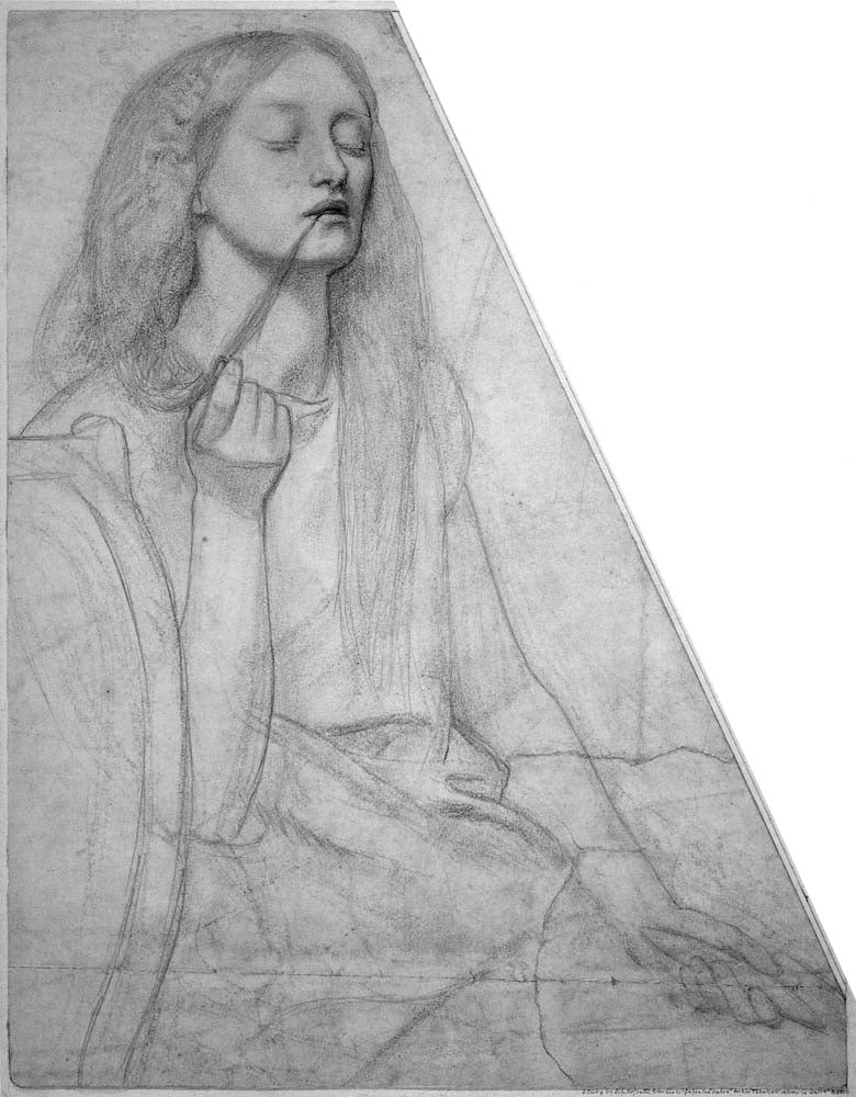 The Return of Tibullus to Delia  for Delia, ca1853 by Dante Gabriel Rossetti, English Pre-Raphaelite Painter,12x8"(A4) Poster Print