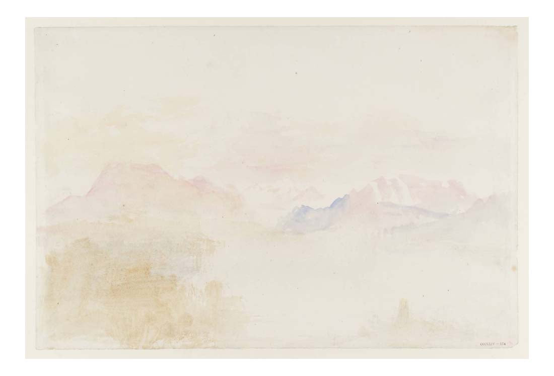 The Rigi and Lake Lucerne, Yellow and Rose, 1844 by John Mallord William Turner RA