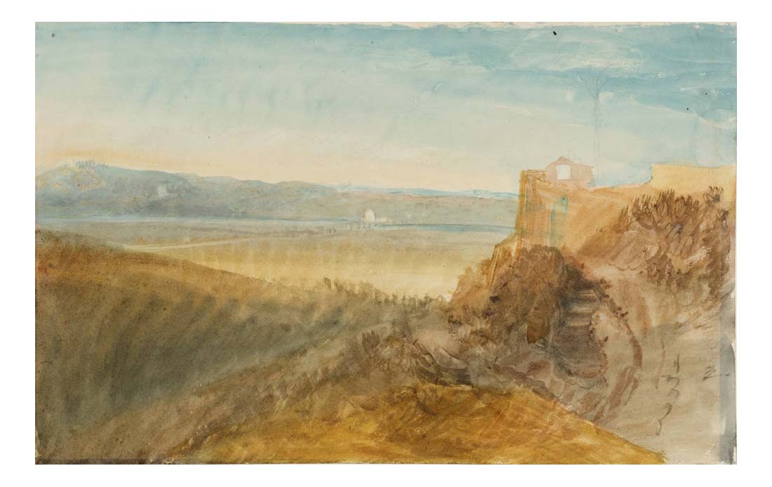 The Roman Campagna with Ponte Molle in the Distance, 1819 by John Mallord William Turner RA, 12x8"(A4) Poster