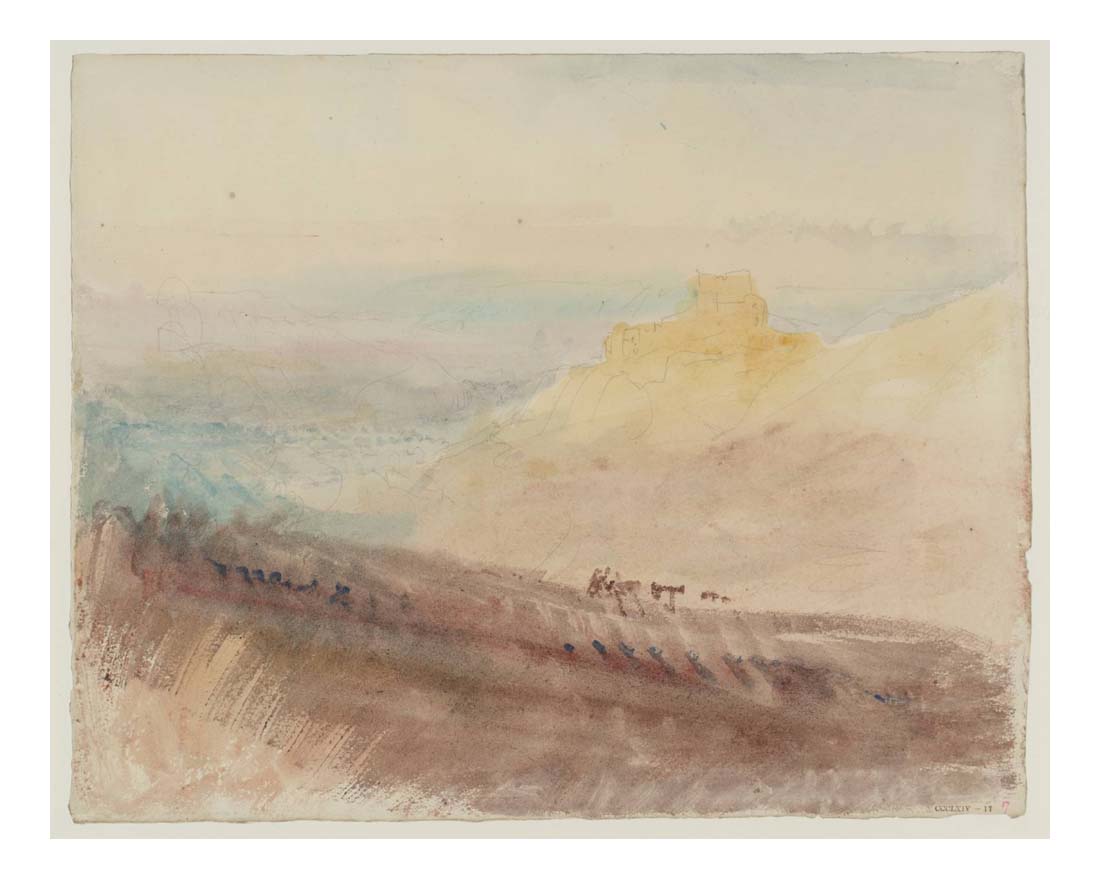 The Ruins of Chateau d'Arques, near Dieppe, Evening, 1845 by John Mallord William Turner RA, 12x8"(A4) Poster