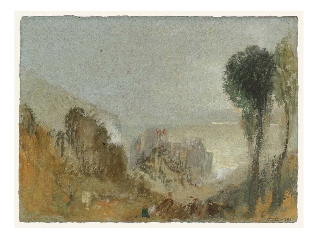 The Ruins of the Chateau of Tancarville from Above, 1832 by John Mallord William Turner RA, 12x8"(A4) Poster