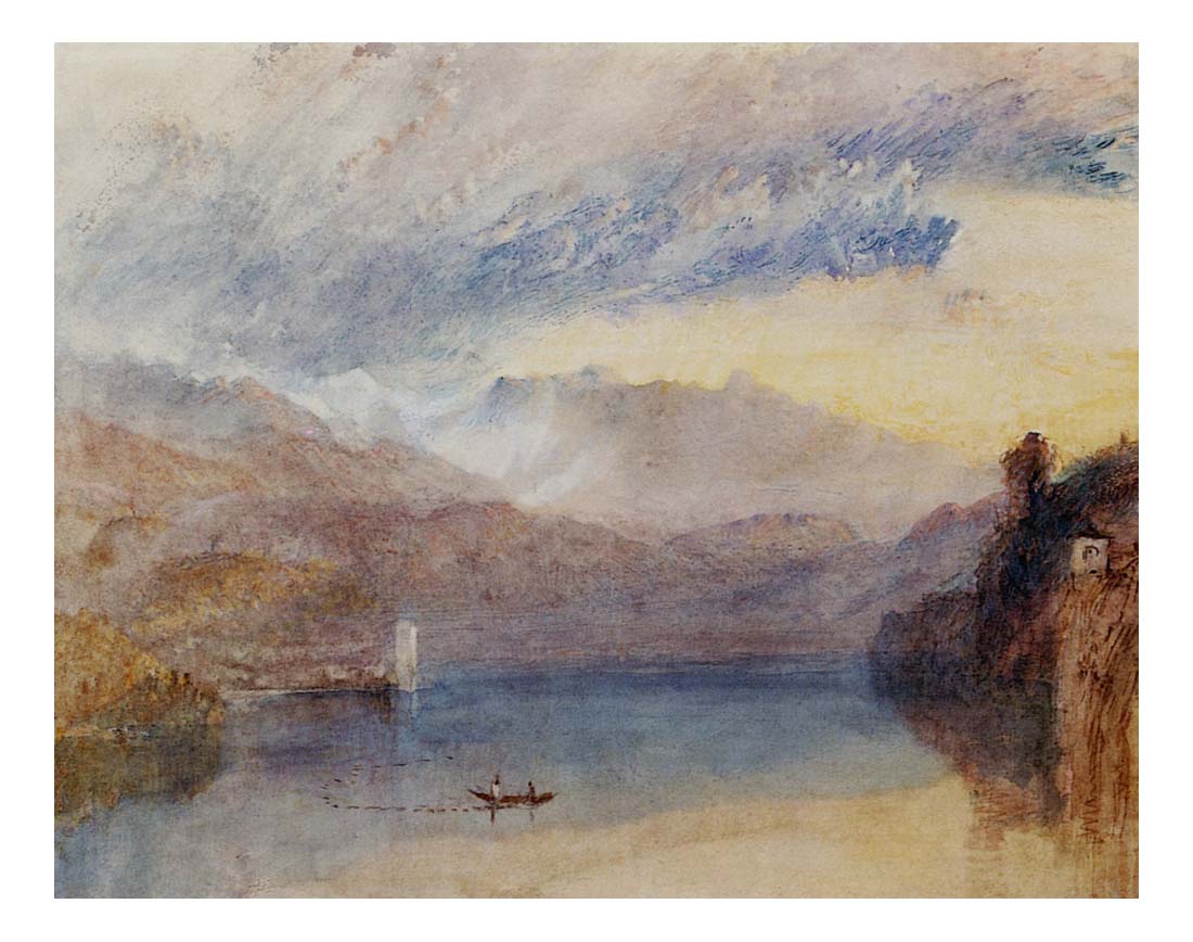 The Sarner See, Evening, 1842 by John Mallord William Turner RA, 12x8"(A4) Poster
