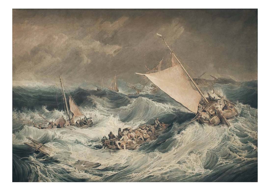 The Shipwreck, 1806-07 by John Mallord William Turner RA, 12x8"(A4) Poster