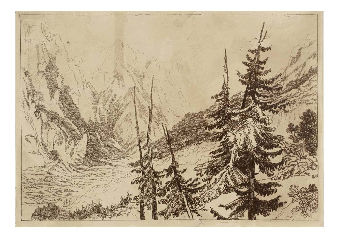 The Source of the Arveron, 1816 by John Mallord William Turner RA, 12x8"(A4) Poster