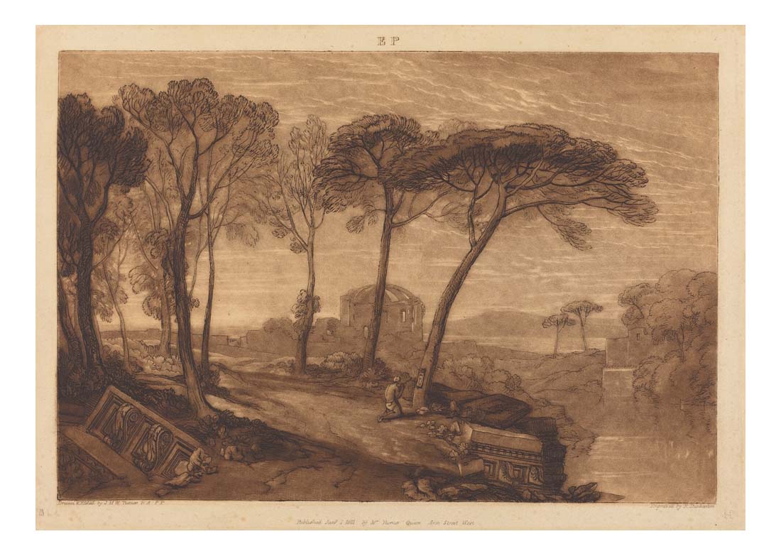 The Temple of Minerva Medica, 1811 by John Mallord William Turner RA, 12x8"(A4) Poster
