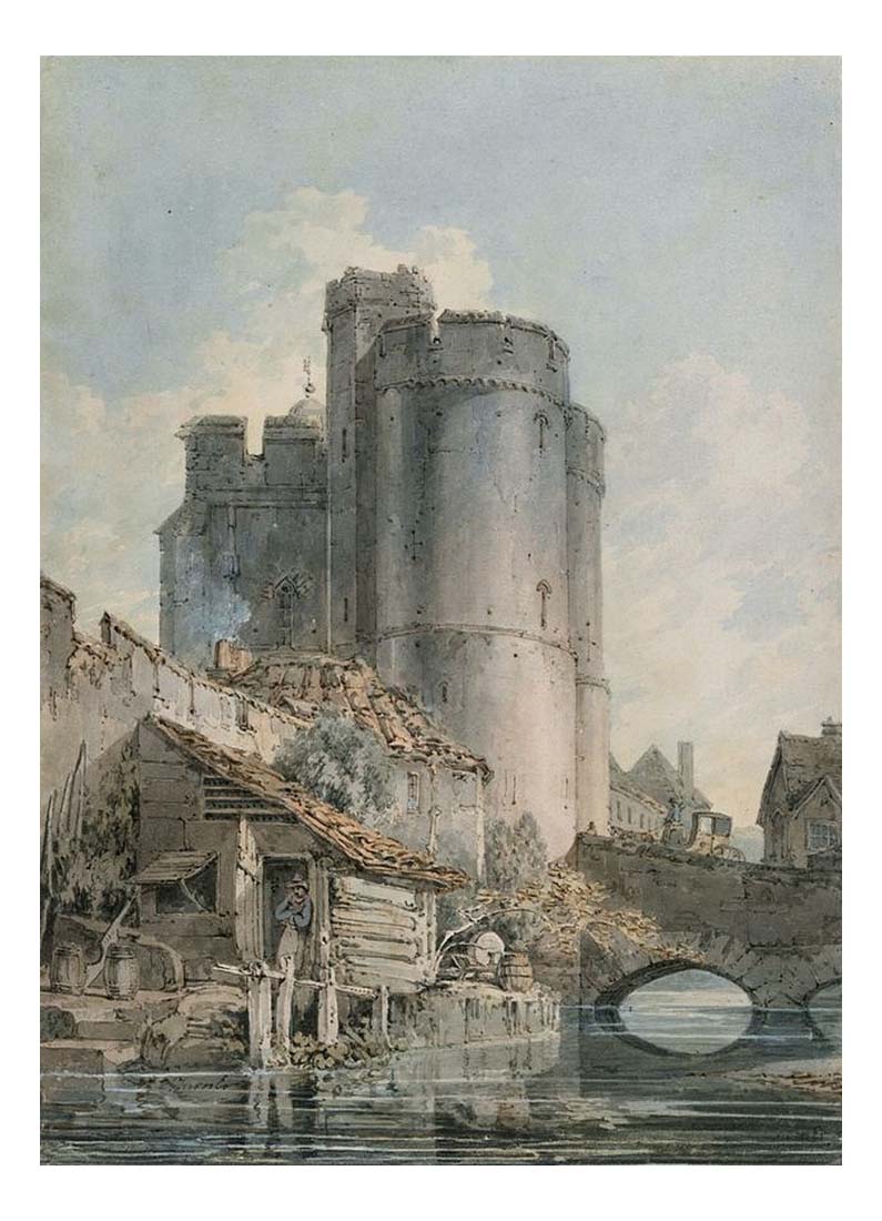 The West Gate, Canterbury, Kent, 1793 by John Mallord William Turner RA, 12x8"(A4) Poster