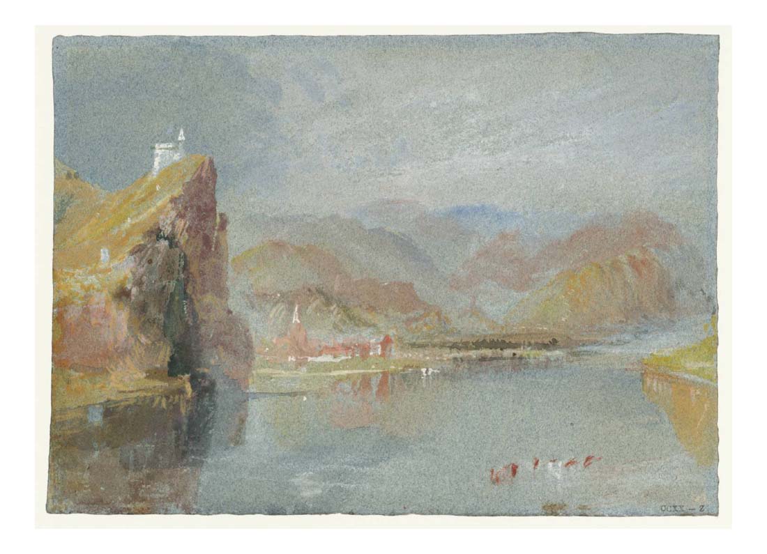 Treis from the North, 1839 by John Mallord William Turner RA, 12x8"(A4) Poster