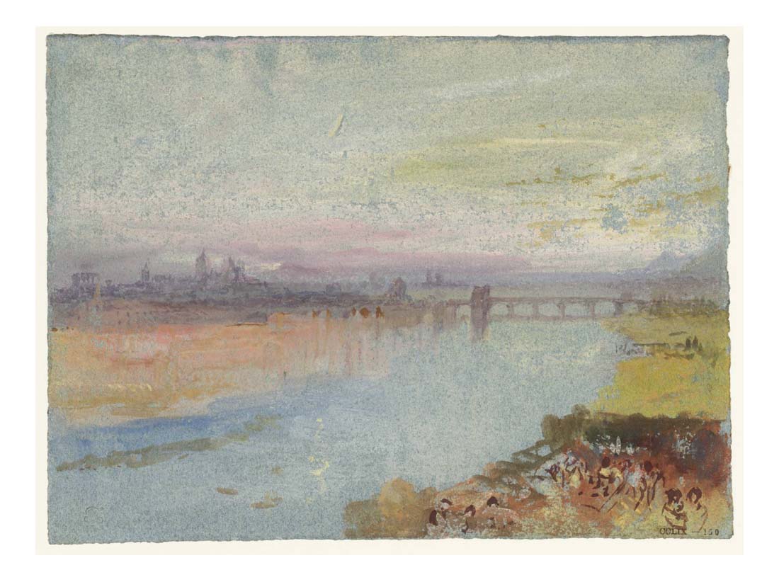 Trier from the West, 1839 by John Mallord William Turner RA, 12x8"(A4) Poster