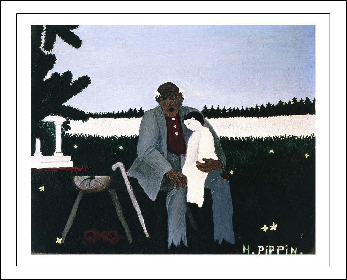 Uncle Tom 1944 by Horace Pippin, Classic African American artwork, 16x12" (A3) Poster Print