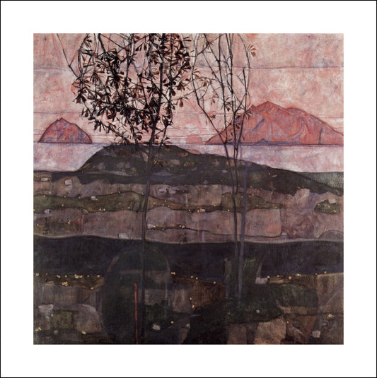 Setting sun by Egon Schiele, 12x8" (A4) Poster Print