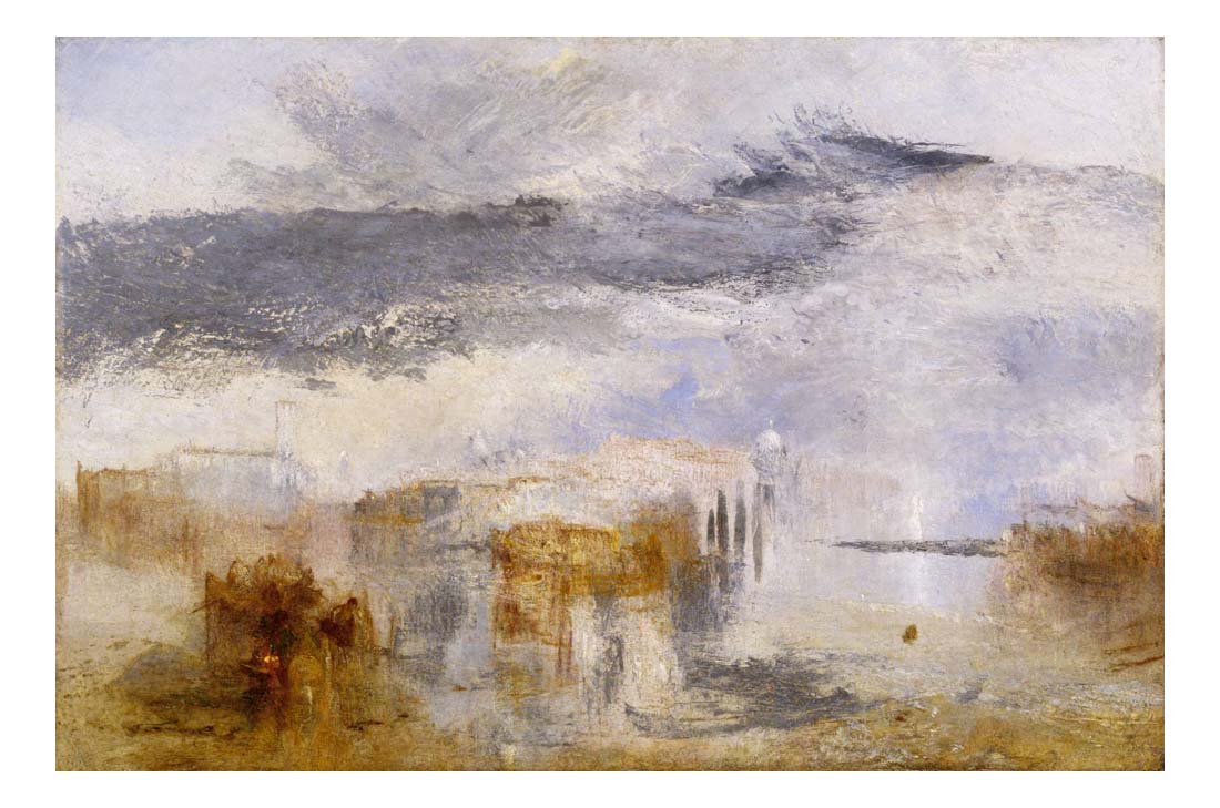 Venice - Sunset, a Fisher, 1845 by John Mallord William Turner RA, 12x8"(A4) Poster