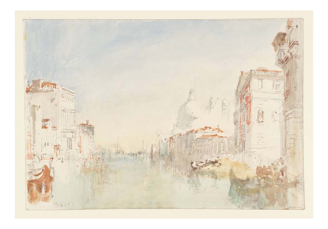 Venice, Looking down the Grand Canal to Palazzo Corner della Ca Grande and Santa Maria della Salute, 1840 by John Mallord William Turner RA, 12x8"(A4) Poster