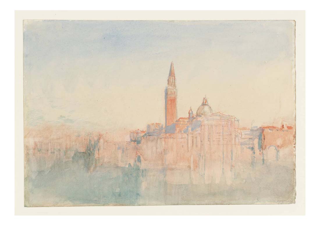 Venice, San Giorgio Maggiore at Sunset, from the Hotel Europa, 1840 by John Mallord William Turner RA, 12x8"(A4) Poster