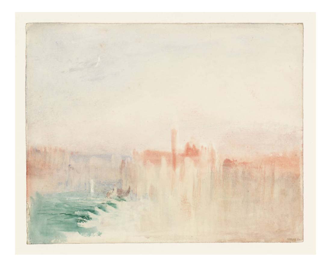 Venice, San Giorgio Maggiore at Sunset, from the Riva degli Schiavoni, 1840 by John Mallord William Turner RA, 12x8"(A4) Poster