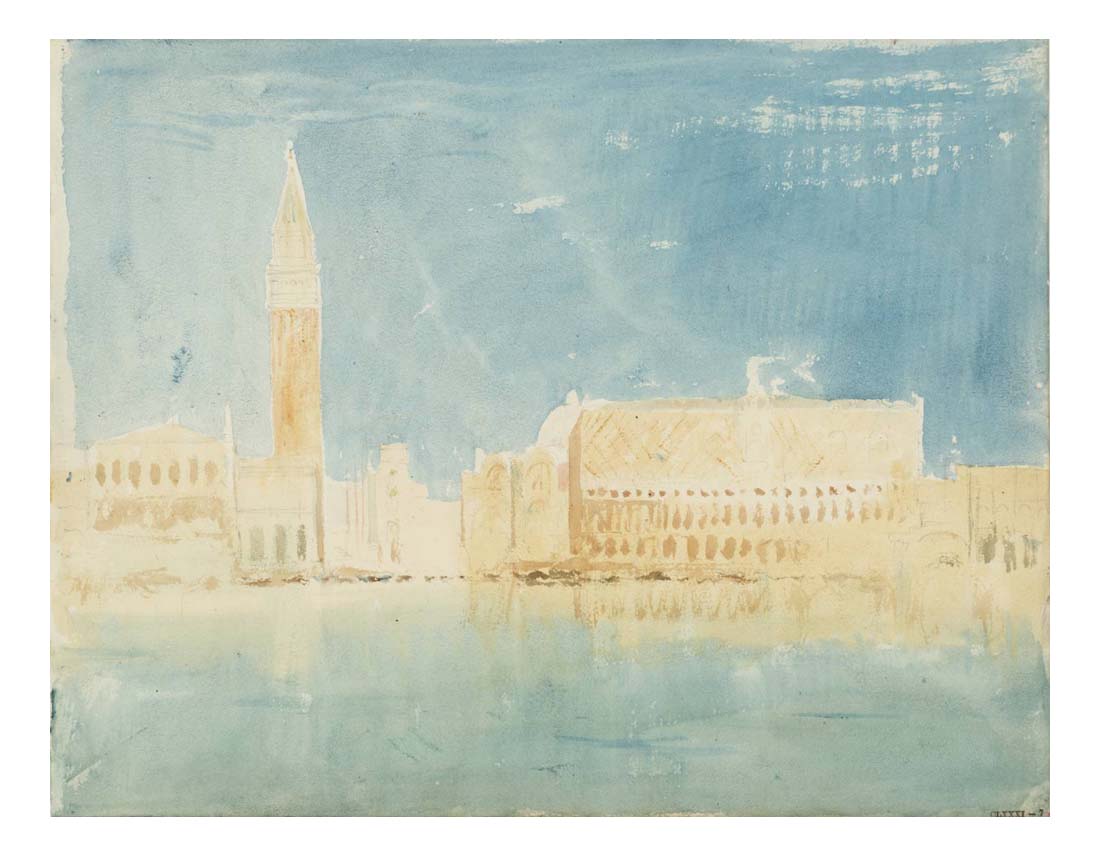 Venice, The Campanile of San Marco and the Doge's Palace, 1819 by John Mallord William Turner RA, 12x8"(A4) Poster