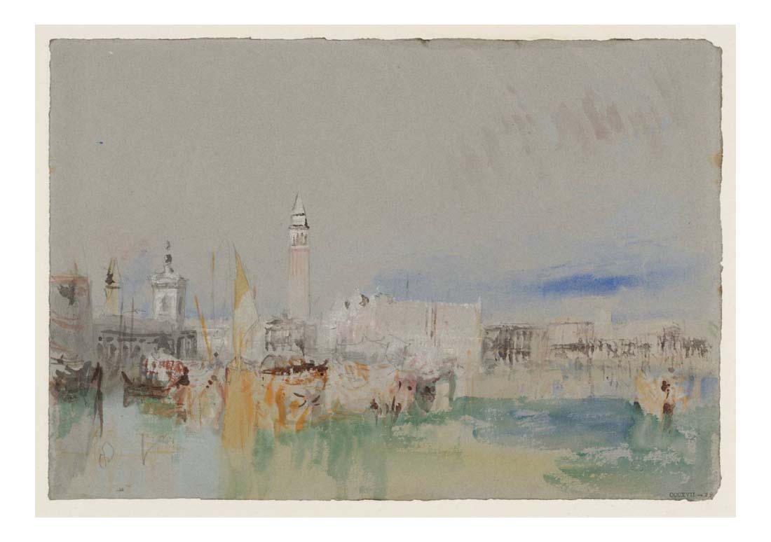 Venice, The Dogano, Campanile of San Marco and the Doge's Palace, 1840 by John Mallord William Turner RA, 12x8"(A4) Poster