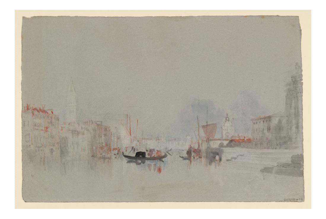Venice, The Steps of S. Maria della Salute, the Campanile of St Mark's on the Left, 1840 by John Mallord William Turner RA, 12x8"(A4) Poster