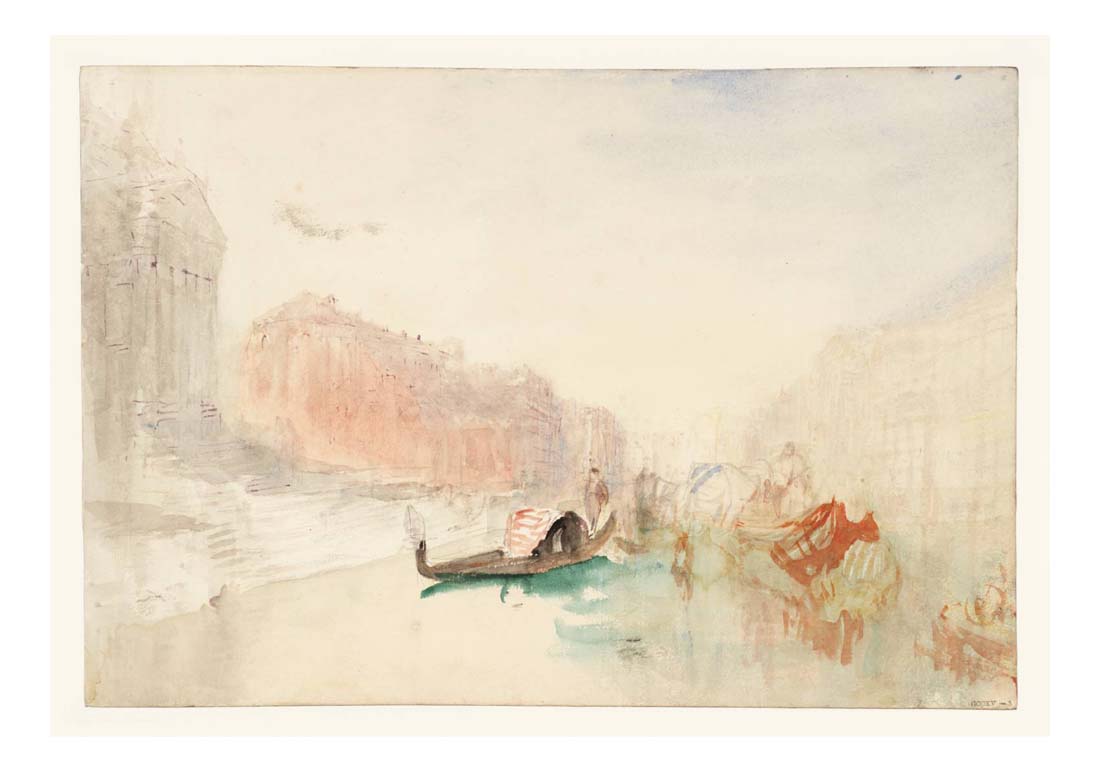 Venice, The Steps of Santa Maria della Salute, looking up the Grand Canal, 1840 by John Mallord William Turner RA, 12x8"(A4) Poster