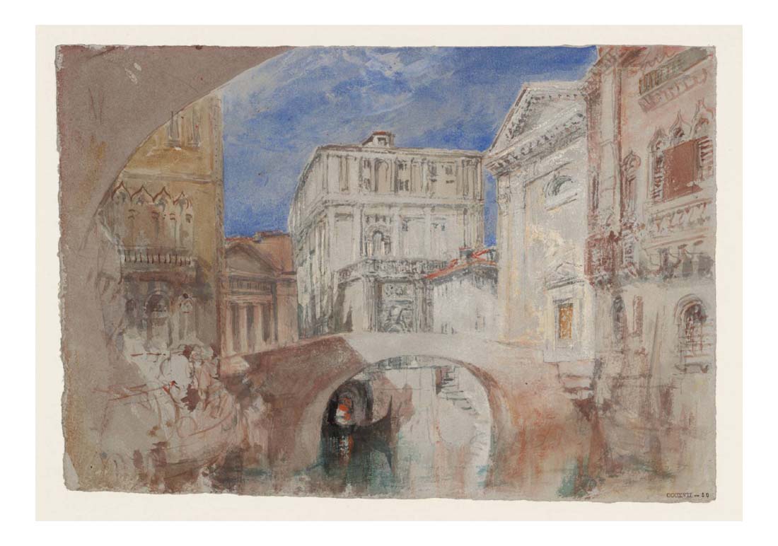 Venice, the Church of San Luca and the Back of the Palazzo Grimani from the Rio San Luca, 1840 by John Mallord William Turner RA, 12x8"(A4) Poster