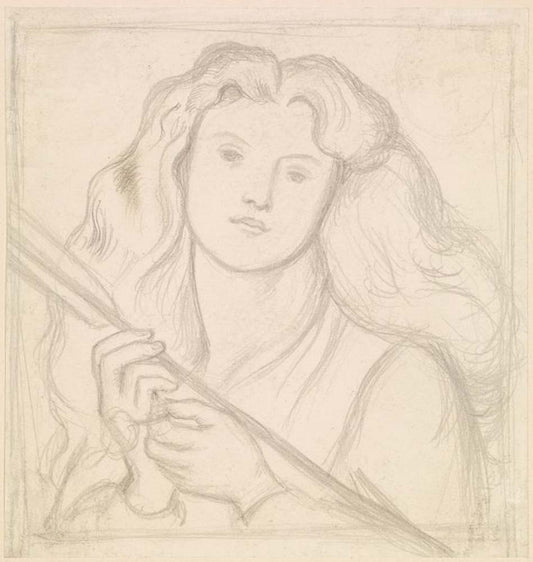 Venus Verticordia - Compositional , ca1863 by Dante Gabriel Rossetti, English Pre-Raphaelite Painter,12x8"(A4) Poster Print