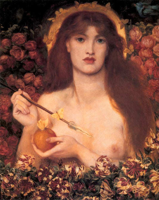 Venus Verticordia, 1868 by Dante Gabriel Rossetti, pre-Raphaelite artist, 16x12" (A3) Poster