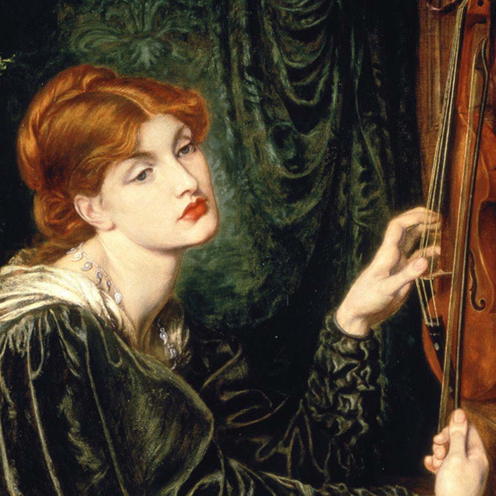 Veronica Veronese (detal), 1872 by Dante Gabriel Rossetti, pre-Raphaelite artist, 12x8" (A4) Poster